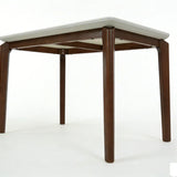 Ronda 120cm Italian Walnut & Travertine Ceramic Marble Dining Table