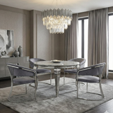 Sofia Grey Marble Dining Table with Porado Grey Chairs