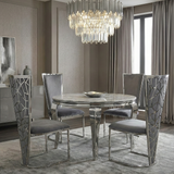 Sofia Grey Marble Dining Table with Vienna Grey Chairs