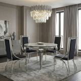Sofia Grey Marble Dining Table with Windsor Chairs