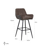 Richmond Linsey Swivel Bar Stool-Belmont Interiors