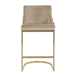 Richmond Bolton Velvet Beige Bar Stool-Belmont Interiors