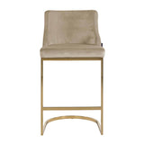 Richmond Bolton Velvet Beige Bar Stool-Belmont Interiors