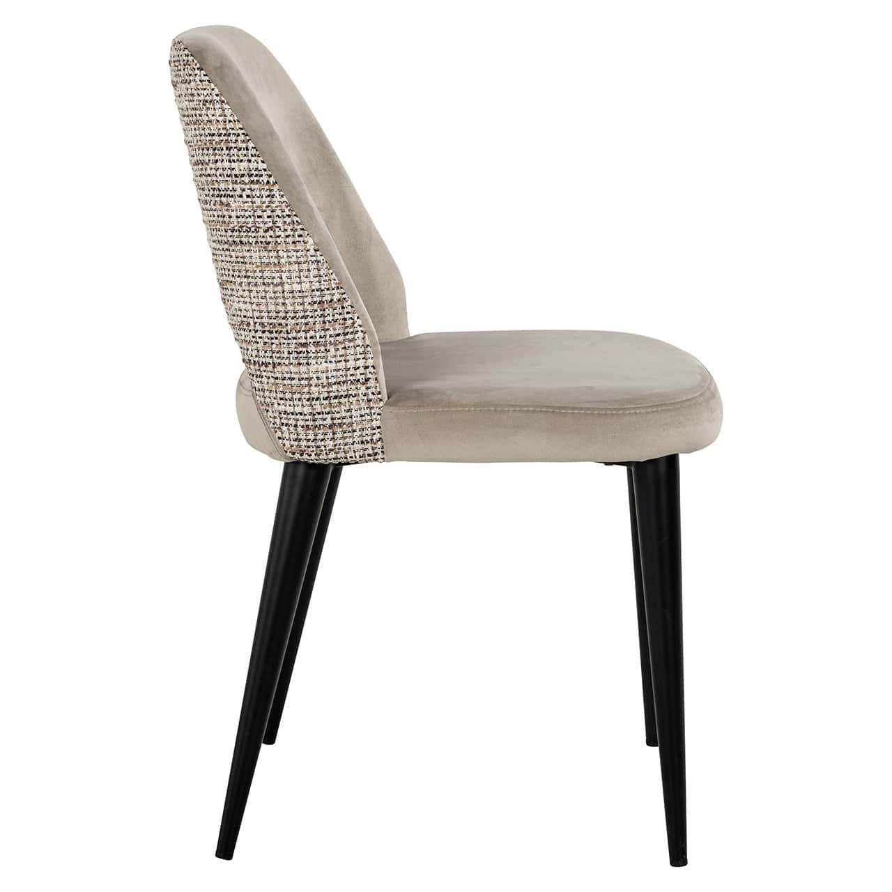 Richmond Interiors Tabitha Taupe Khaki Velvet Dining Chair