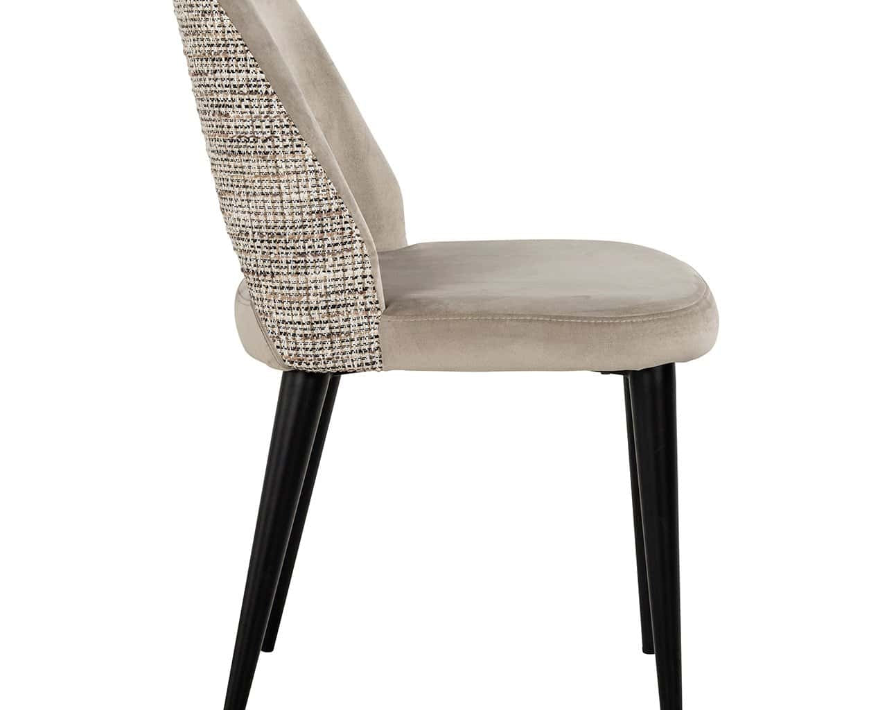 Richmond Interiors Tabitha Taupe Khaki Velvet Dining Chair