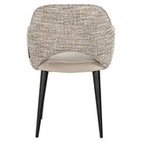 Richmond Interiors Giovanna Trendy Taupe Khaki Velvet Dining Chair