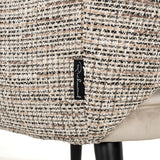 Richmond Interiors Giovanna Trendy Taupe Khaki Velvet Dining Chair