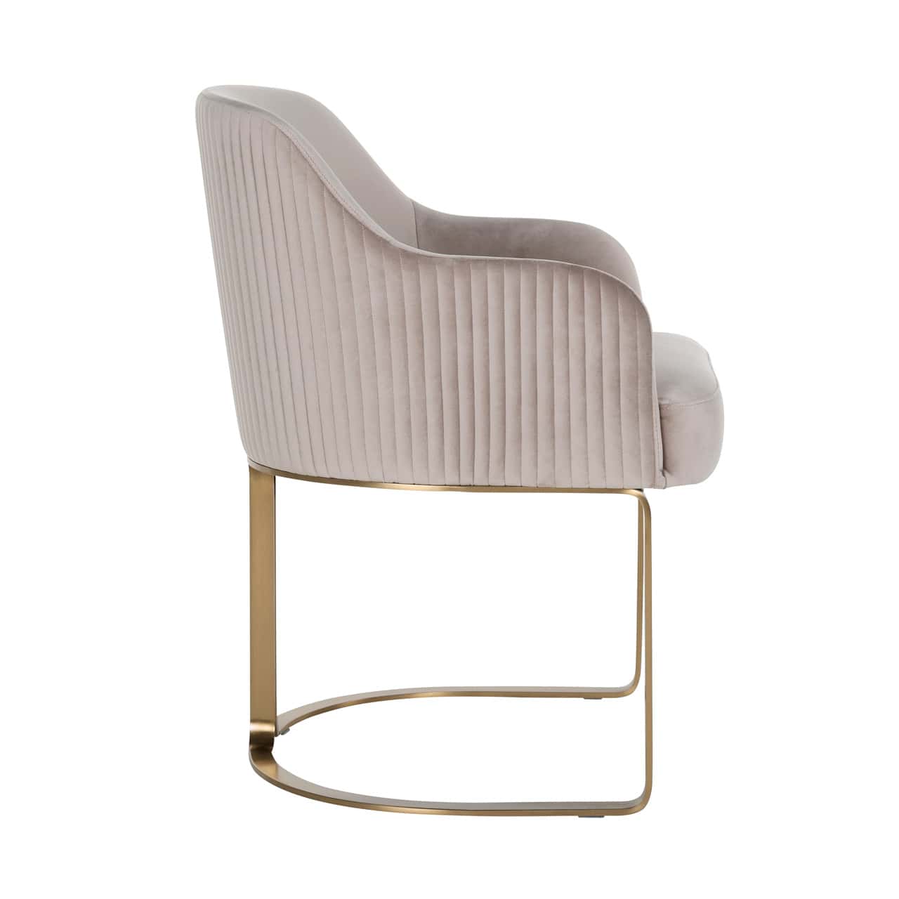 Richmond Interiors Hadley Taupe Khaki Velvet & Gold Chair