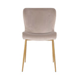 Richmond Interiors Odessa Taupe Khaki Velvet Dining Chair