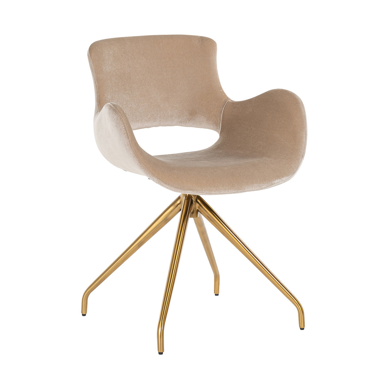 Richmond Chair Sierra Sand Velvet Swivel-Belmont Interiors