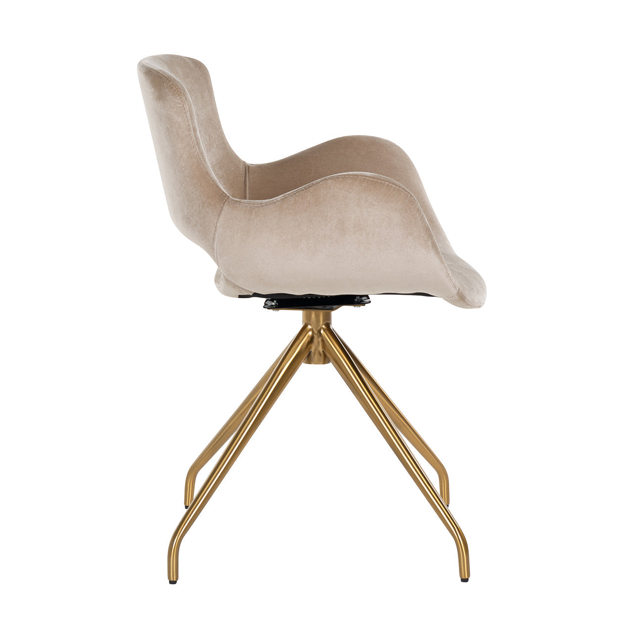 Richmond Chair Sierra Sand Velvet Swivel-Belmont Interiors