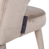 Richmond Interiors Ava Taupe Khaki Velvet Gold Tips Dining Chair