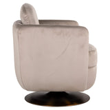 Richmond Interiors Turner Taupe Khaki Velvet Swivel Armchair