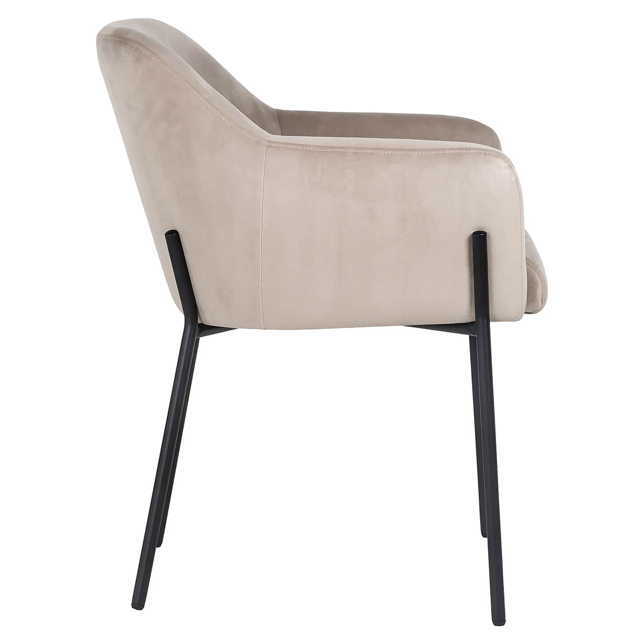 Richmond Interiors Fay Taupe Khaki Velvet Bucket Chair