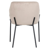 Richmond Interiors Fay Taupe Khaki Velvet Bucket Chair