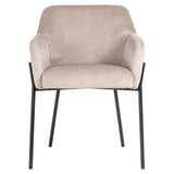 Richmond Interiors Fay Taupe Khaki Velvet Bucket Chair
