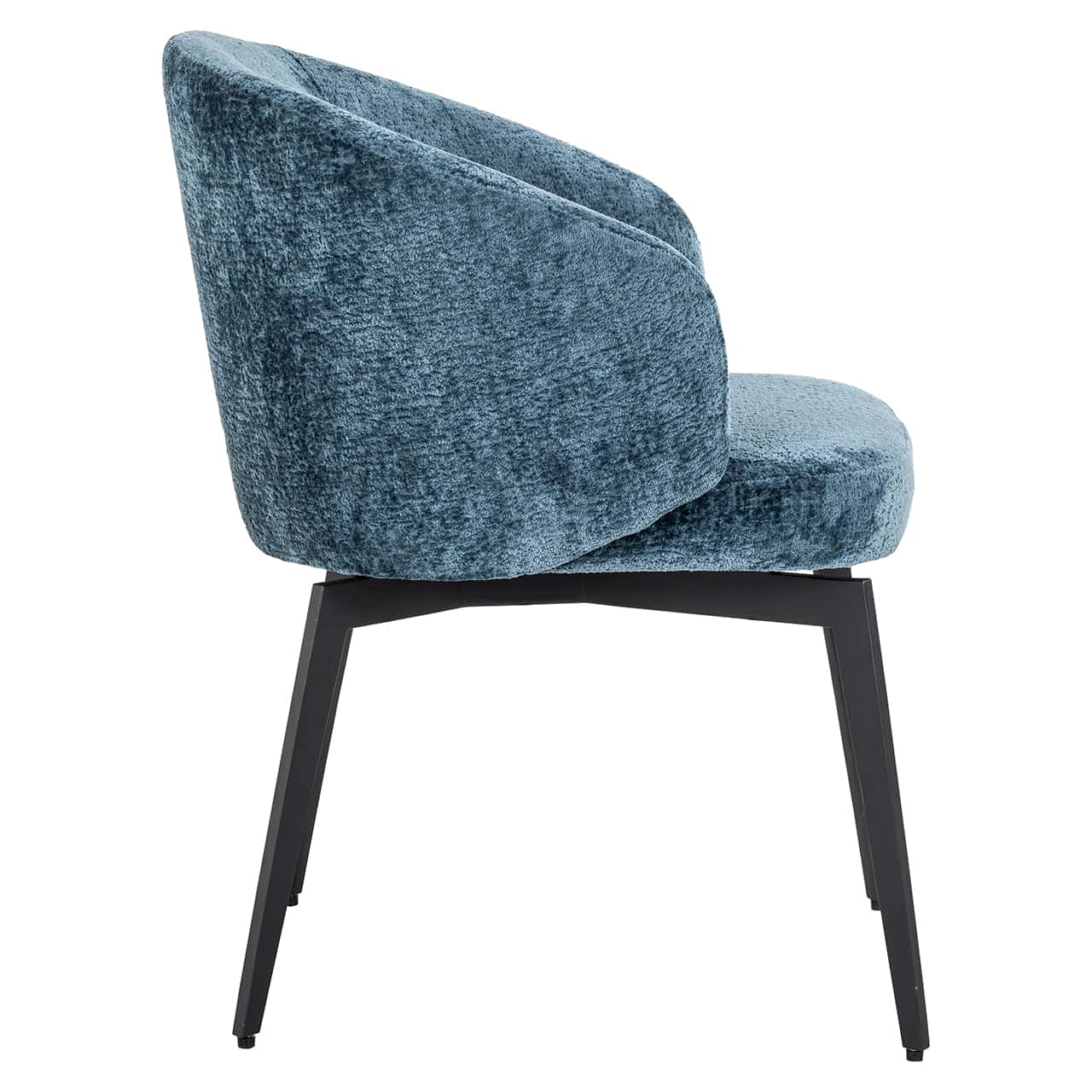 Richmond Interiors Amphara Ocean Blue Chenille Bucket Chair