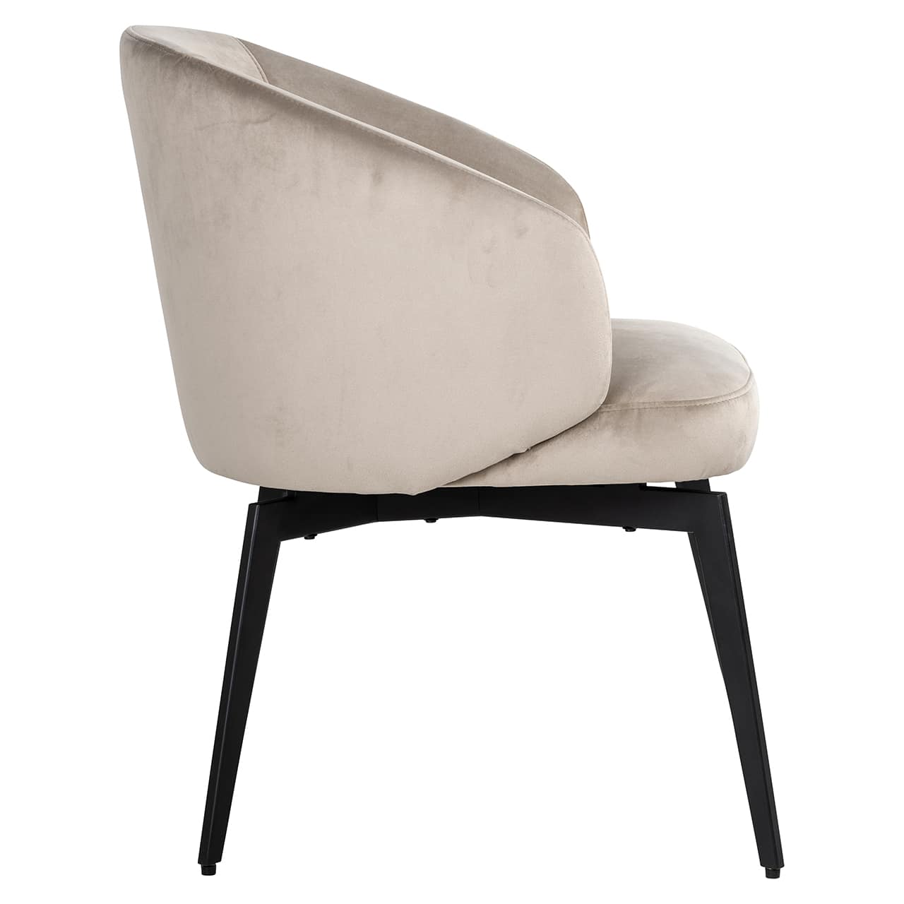 Richmond Interiors Amphara Taupe Khaki Velvet Bucket Chair