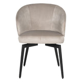 Richmond Interiors Amphara Taupe Khaki Velvet Bucket Chair