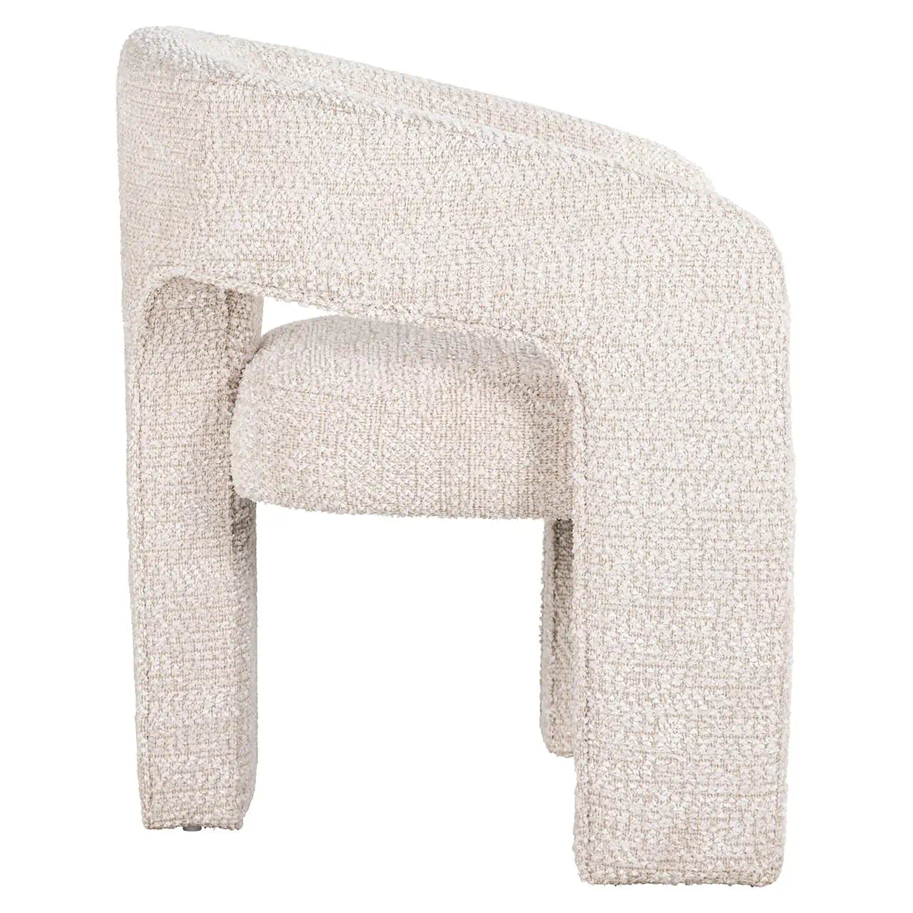 Richmond Interiors Belle Lovely Cream Boucle Fabric Dining Chair