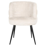 Richmond Interiors Stella Niagara Cream Chenille Rounded Back Dining Chair