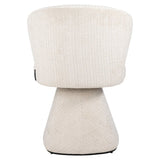 Richmond Interiors Gatsbi Niagara Cream Chenille Rounded Back Stool Dining Chair