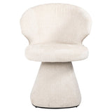 Richmond Interiors Gatsbi Niagara Cream Chenille Rounded Back Stool Dining Chair