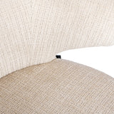 Richmond Interiors Gatsbi Niagara Cream Chenille Rounded Back Stool Dining Chair