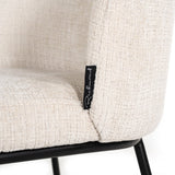 Richmond Interiors Elvi Cream Chenille Dining Chair