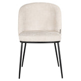 Richmond Interiors Elvi Cream Chenille Dining Chair