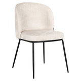 Richmond Interiors Elvi Cream Chenille Dining Chair