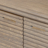 DI Designs Wickham Natural Oak Wood Ribbed Sideboard