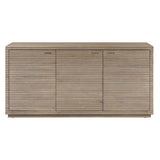 DI Designs Wickham Natural Oak Wood Ribbed Sideboard