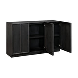 DI Designs Huddington Black Panelled Wood Sideboard