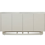 Nova White Ceramic Marble 180CM 4 Door Sideboard White Legs