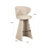 Richmond Interiors Gatsbi Biscotti Bar Stool