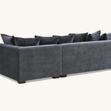 The Gramercy Steel Grey Boucle Right Hand Corner Premium Sofa Steel Boucle Fabric
