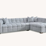 The Bubble Pearl Boucle Corner Tribeca Premium Sofa Boucle Fabric
