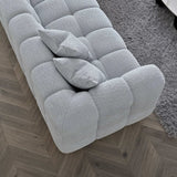 The Bubble Pearl Boucle Corner Tribeca Premium Sofa Boucle Fabric