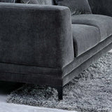 The Harlow Steel Grey Boucle 3 Seater Premium Sofa Steel Boucle Fabric