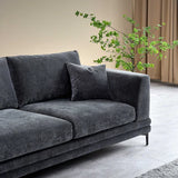The Harlow Steel Grey Boucle 3 + 2 Seater Premium Sofa Steel Boucle Fabric
