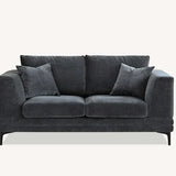 The Harlow Steel Grey Boucle 3 + 2 Seater Premium Sofa Steel Boucle Fabric