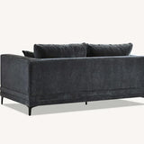 The Harlow Steel Grey Boucle 2 Seater Premium Sofa Boucle Fabric