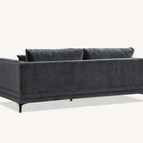 The Harlow Steel Grey Boucle 3 Seater Premium Sofa Steel Boucle Fabric