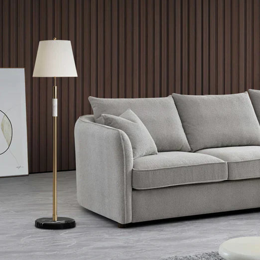 The Pebble Taupe Boucle Corner Premium Sofa Fabric