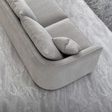 The Pebble Taupe Boucle Corner Premium Sofa Fabric