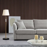 The Pebble Taupe Boucle Corner Premium Sofa Fabric