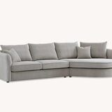 The Pebble Taupe Boucle Corner Premium Sofa Fabric