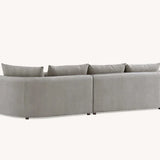 The Pebble Taupe Boucle Corner Premium Sofa Fabric