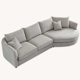 The Pebble Taupe Boucle Corner Premium Sofa Fabric